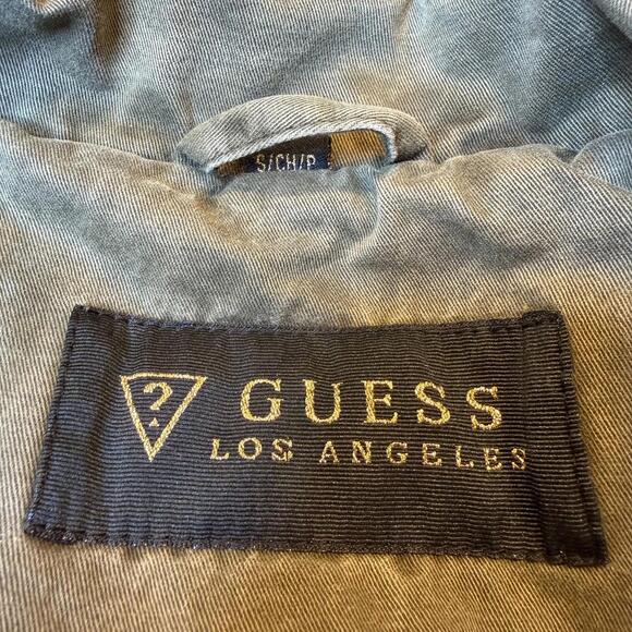 Vintage Women's Green Utility Military Jacket Guess Los Angeles Sz S - Picture 8 of 15
